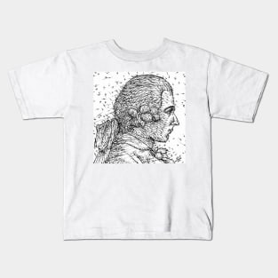 MARQUIS DE SADE ink portrait Kids T-Shirt